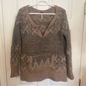 FREE People Wool Blend Bohemian Pullover Cozy Sweater small